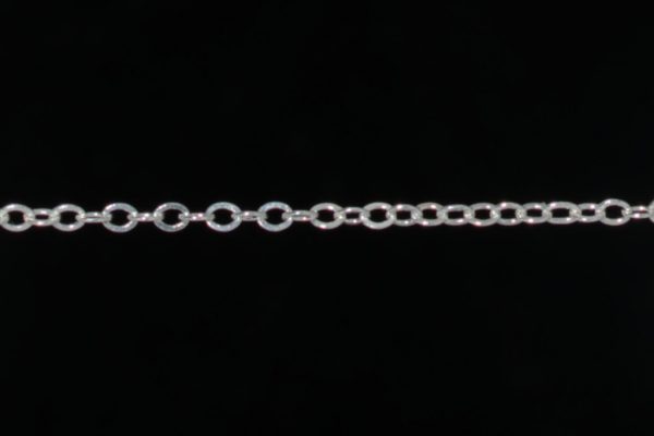 Argentium Flat Oval Cable Chains