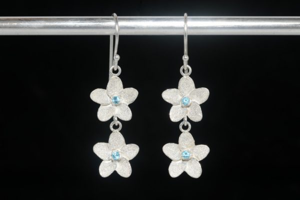 Long Dangle XS Plumeria Earrings