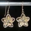 14k Gold Medium Plumeria Earrings