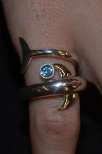 Nai'a ring with blue topaz