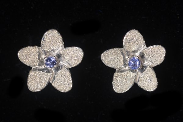 XS Plumeria Stud Earrings - Image 3