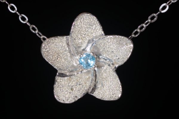 Small Solitaire Plumeria Necklace