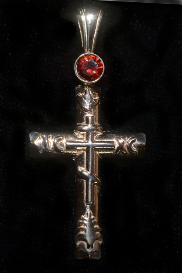 14k Gold Western Cross Pendant - Image 2