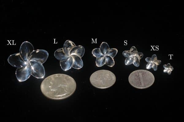 14k Gold XS Plumeria Stud Earrings - Image 2