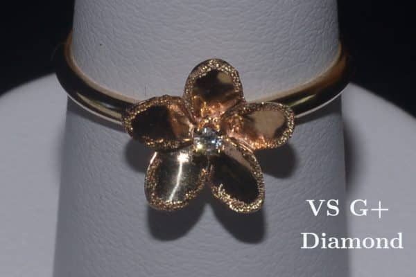14k XS Plumeria Ring - Image 3